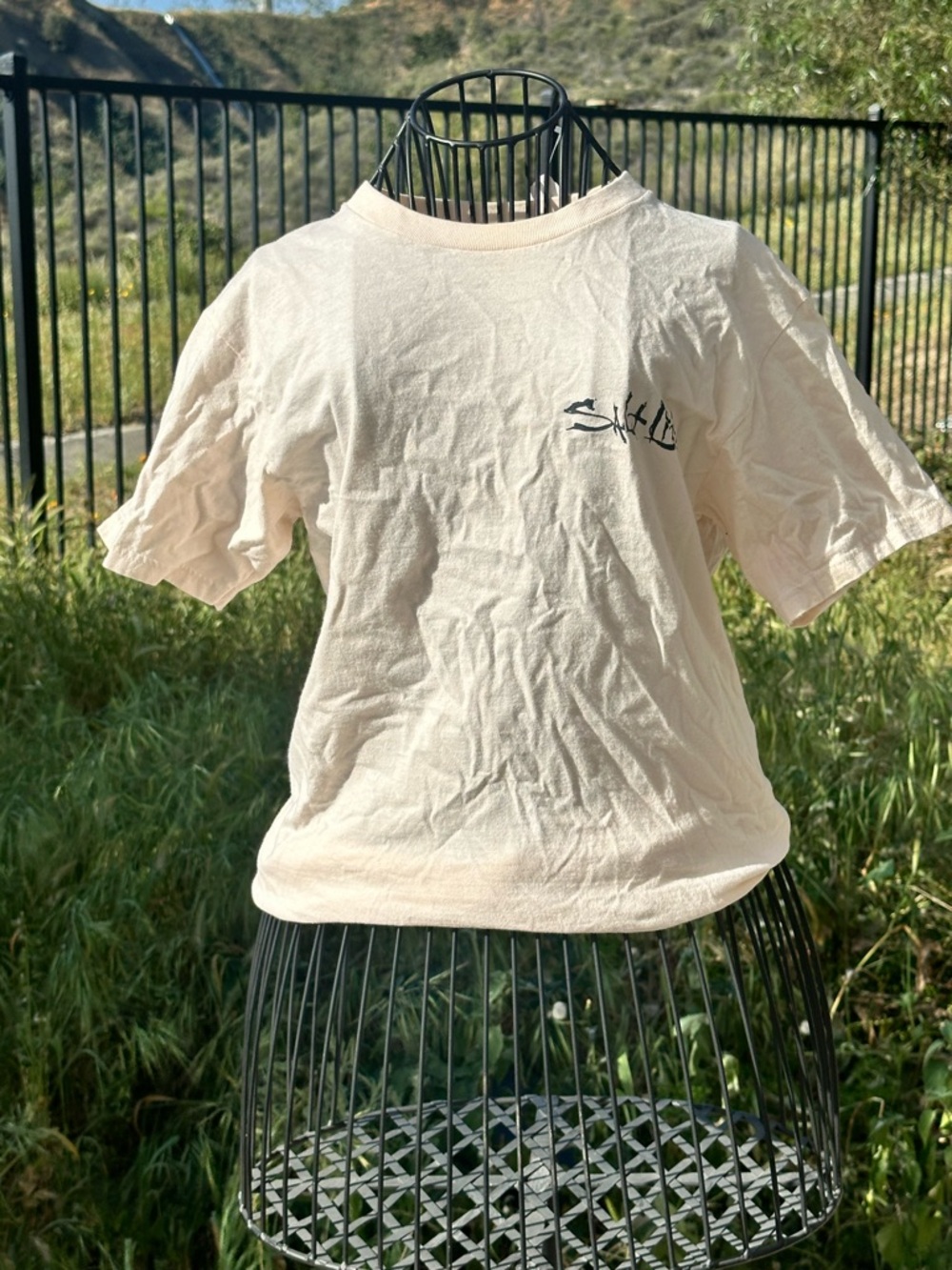 Salt Life Cream Short-Sleeve Graphic Tee with Black Logo